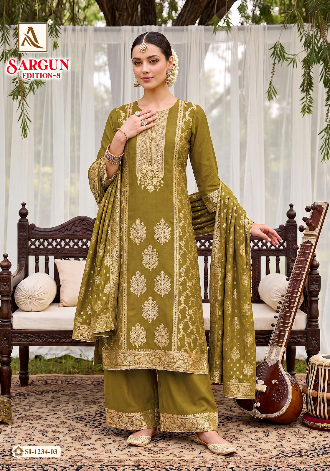 Sargun Edition 8 Alok Viscose Maslin Karachi Salwar Suits Supplier