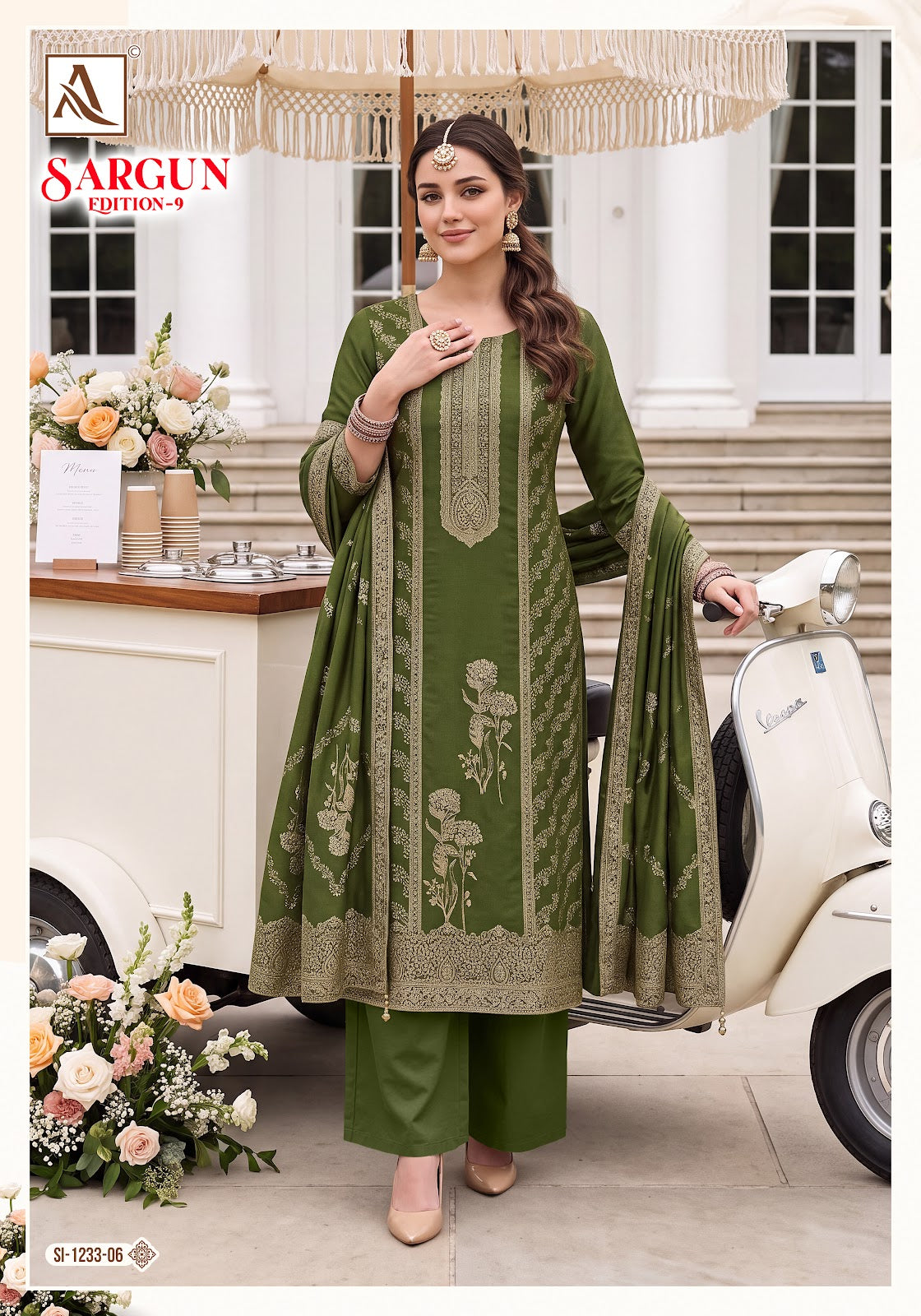 Sargun Edition 9 Alok Viscose Maslin Karachi Salwar Suits Manufacturer India