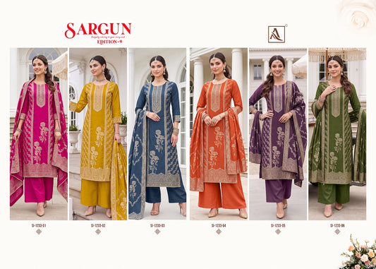 Sargun Edition 9 Alok Viscose Maslin Karachi Salwar Suits Manufacturer India
