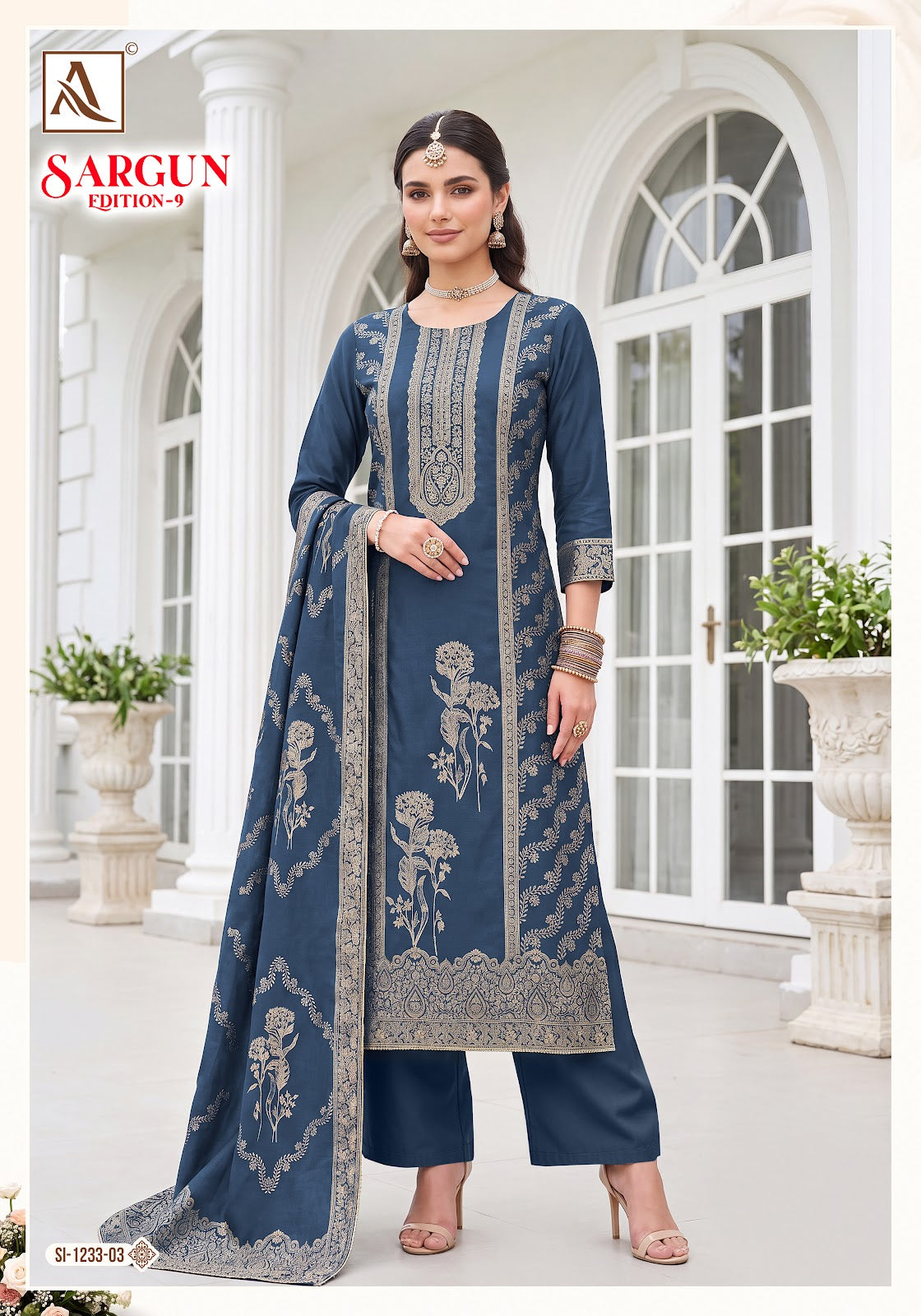 Sargun Edition 9 Alok Viscose Maslin Karachi Salwar Suits Manufacturer India