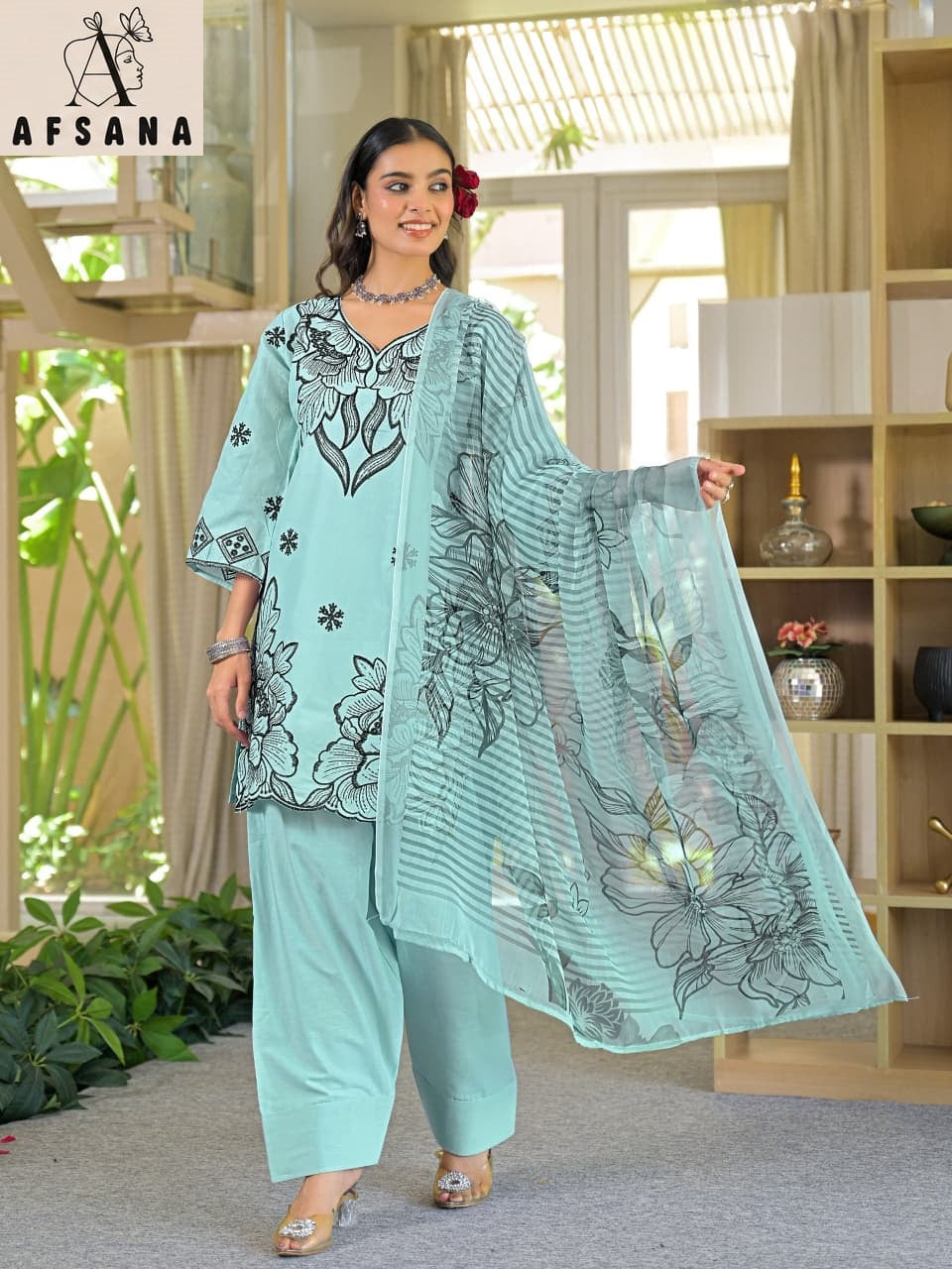 Sargun Farshi Afsana Cotton Pakistani Readymade Suits Supplier Ahmedabad