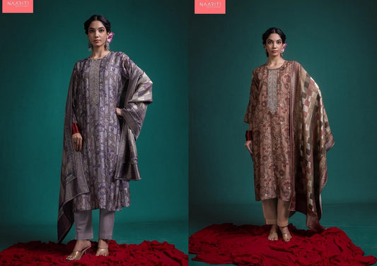Sarika 147 Naariti Silk Jacquard Pant Style Suits Supplier Ahmedabad