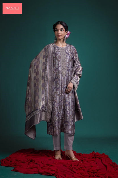 Sarika 147 Naariti Silk Jacquard Pant Style Suits Supplier Ahmedabad