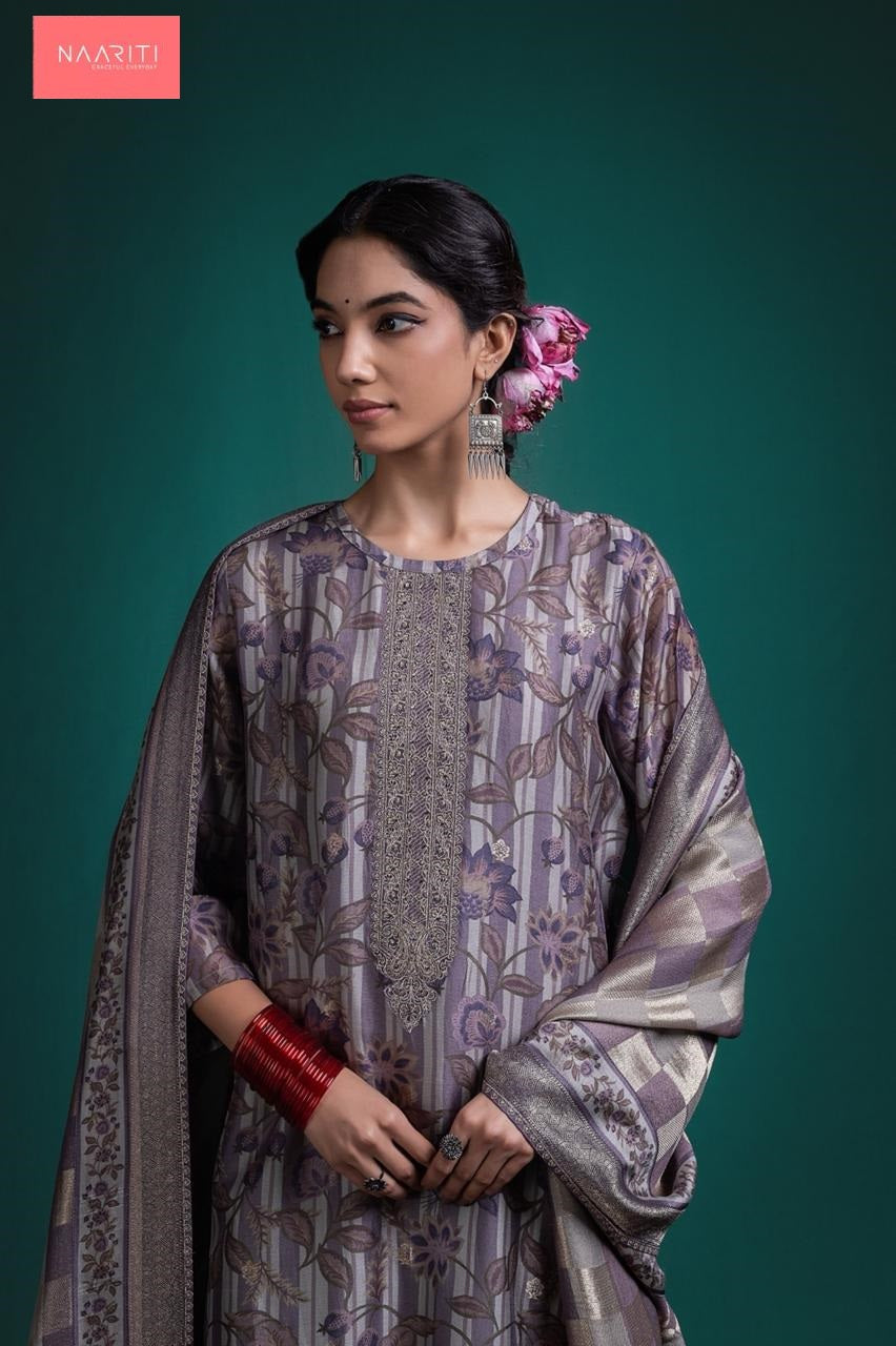Sarika 147 Naariti Silk Jacquard Pant Style Suits Supplier Ahmedabad