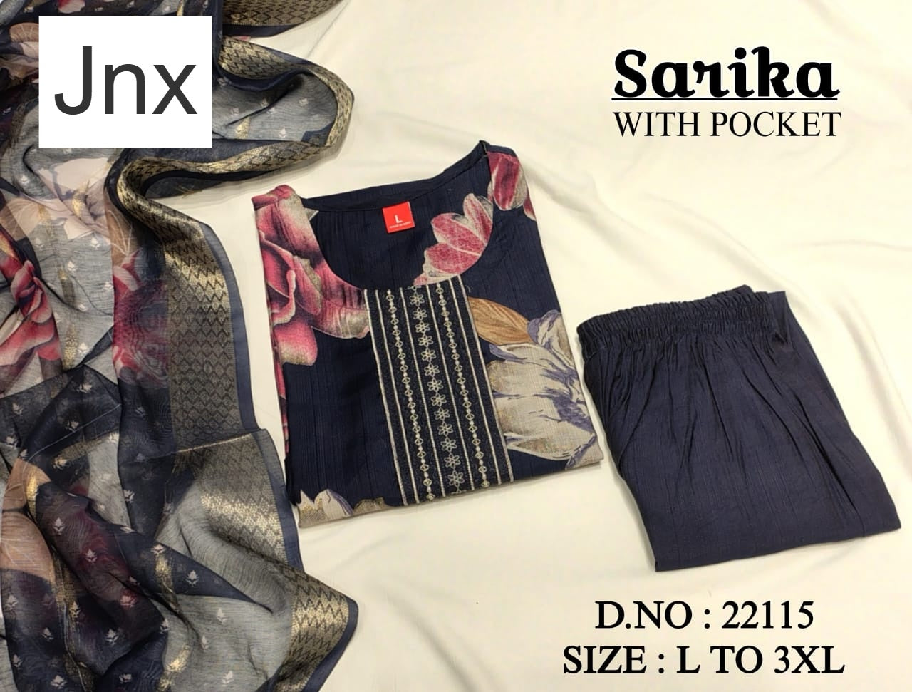 Sarika 1506 Jnx Vertican Readymade Pant Style Suits Wholesale Price