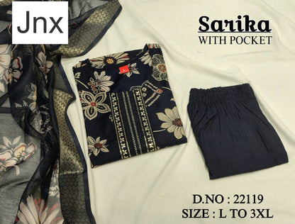 Sarika 1506 Jnx Vertican Readymade Pant Style Suits Wholesale Price
