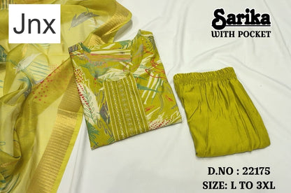 Sarika 1506 Jnx Vertican Readymade Pant Style Suits Wholesale Price