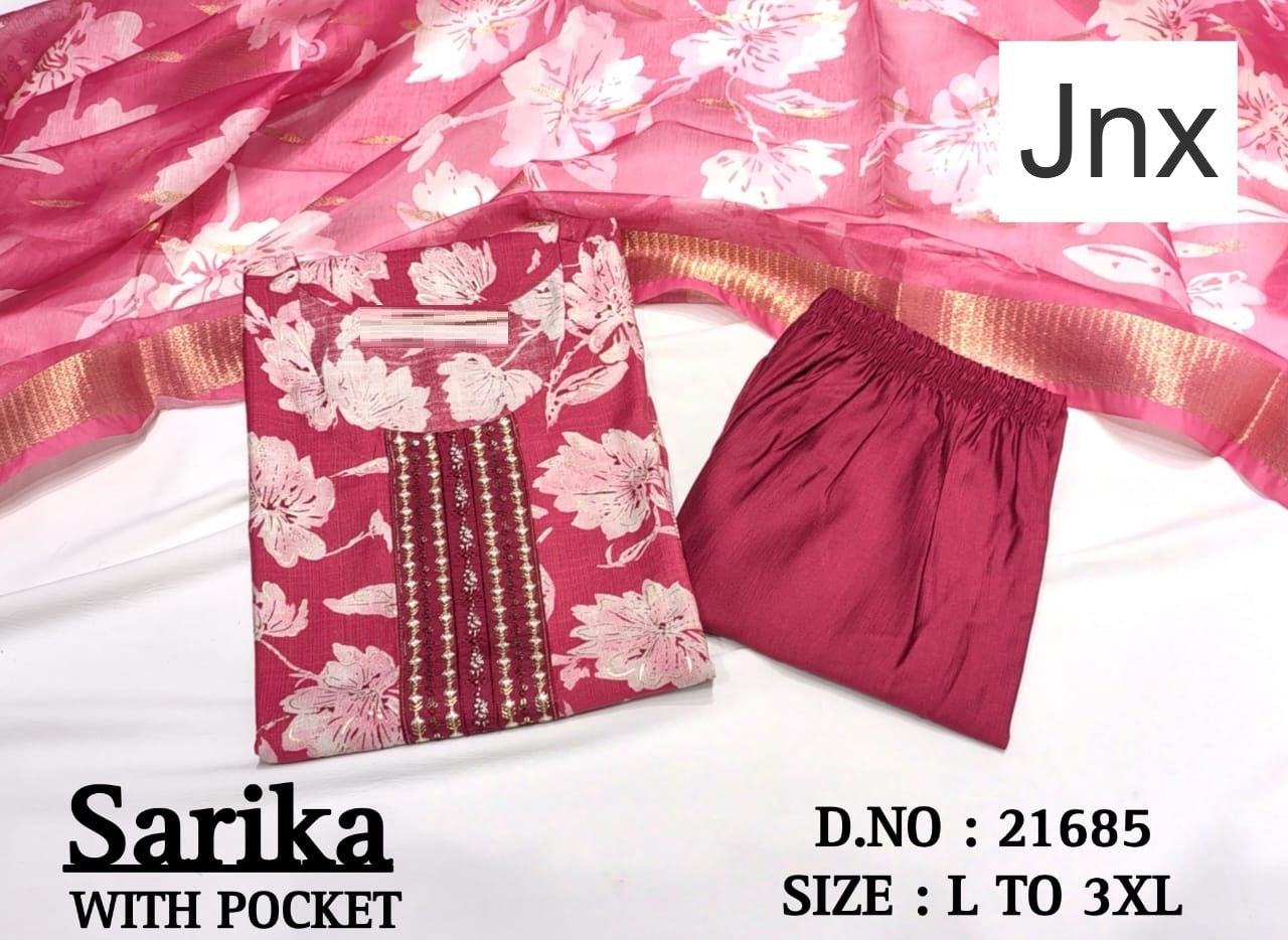 Sarika 1506 Jnx Vertican Readymade Pant Style Suits Wholesale Price