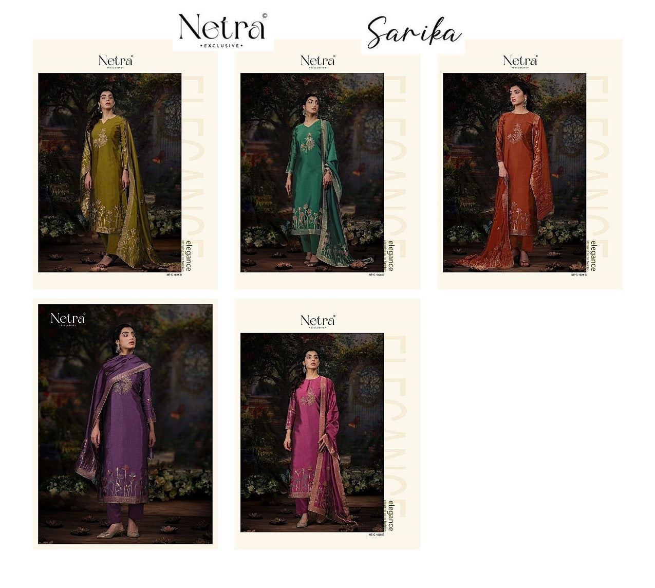 Sarika Netra Premium Viscose Pant Style Suits Wholesaler India