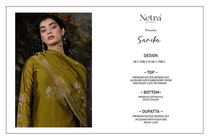 Sarika Netra Premium Viscose Pant Style Suits Wholesaler India