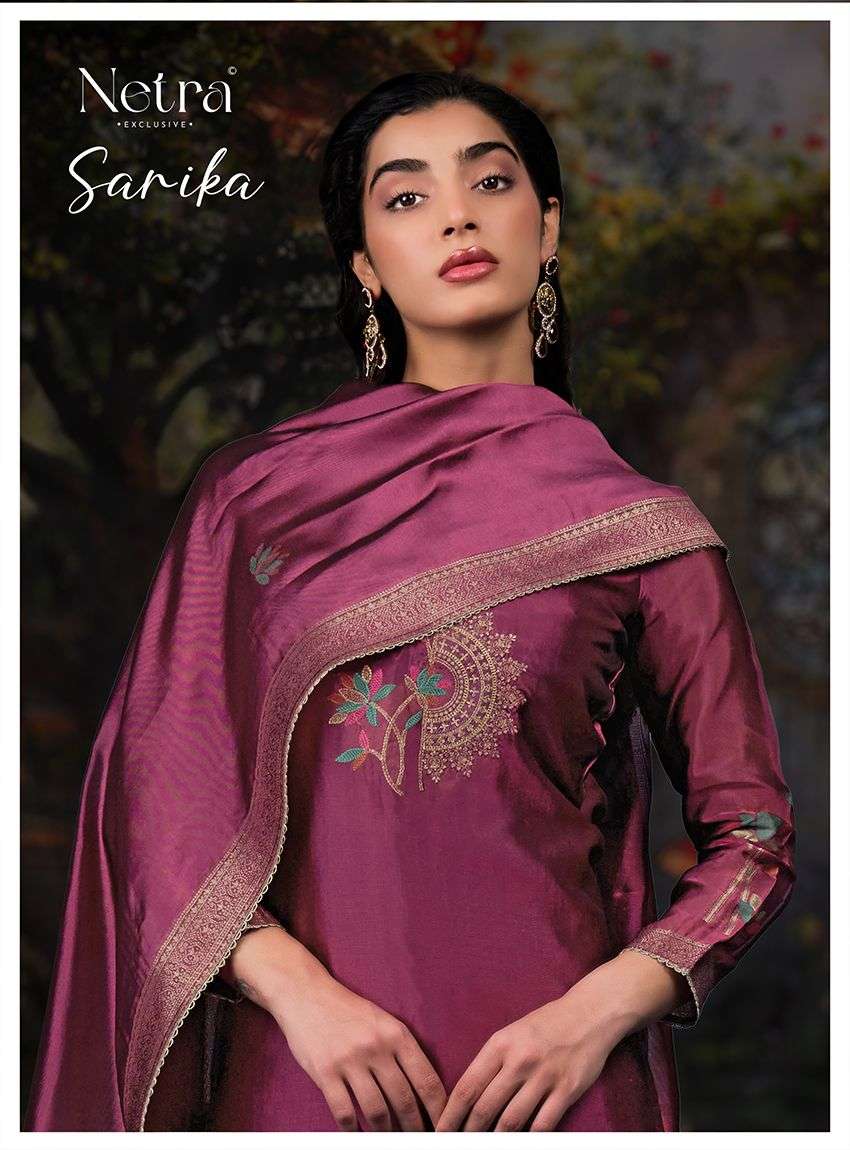 Sarika Netra Premium Viscose Pant Style Suits Wholesaler India