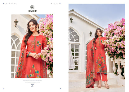 Sarika Sunrise Jam Satin Pant Style Suits Wholesale Price