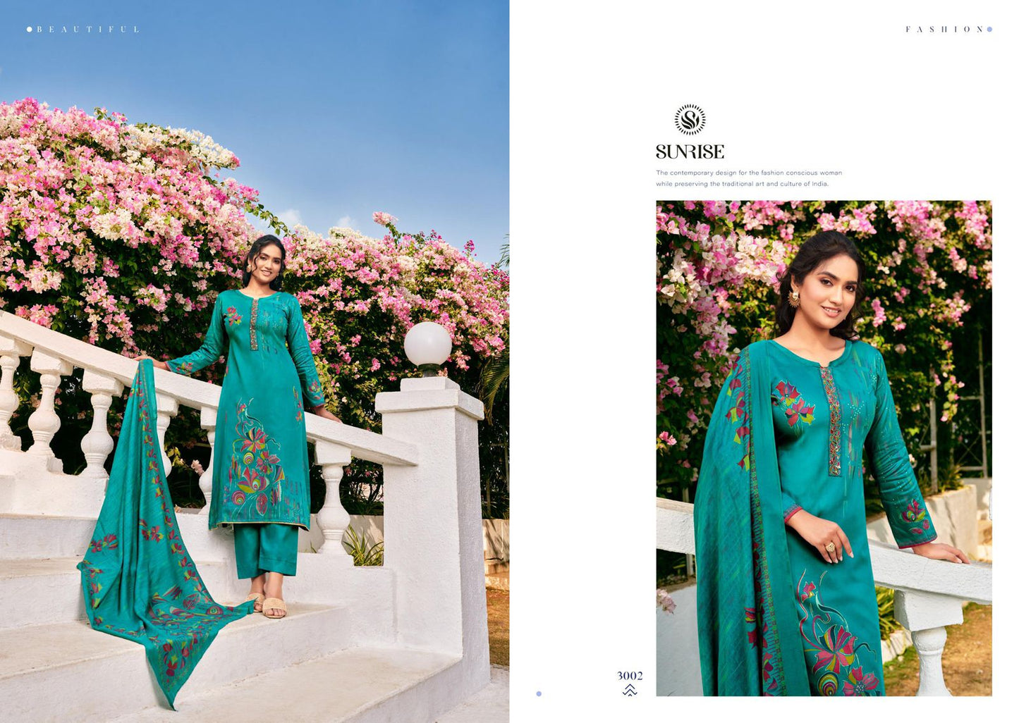 Sarika Sunrise Jam Satin Pant Style Suits Wholesale Price