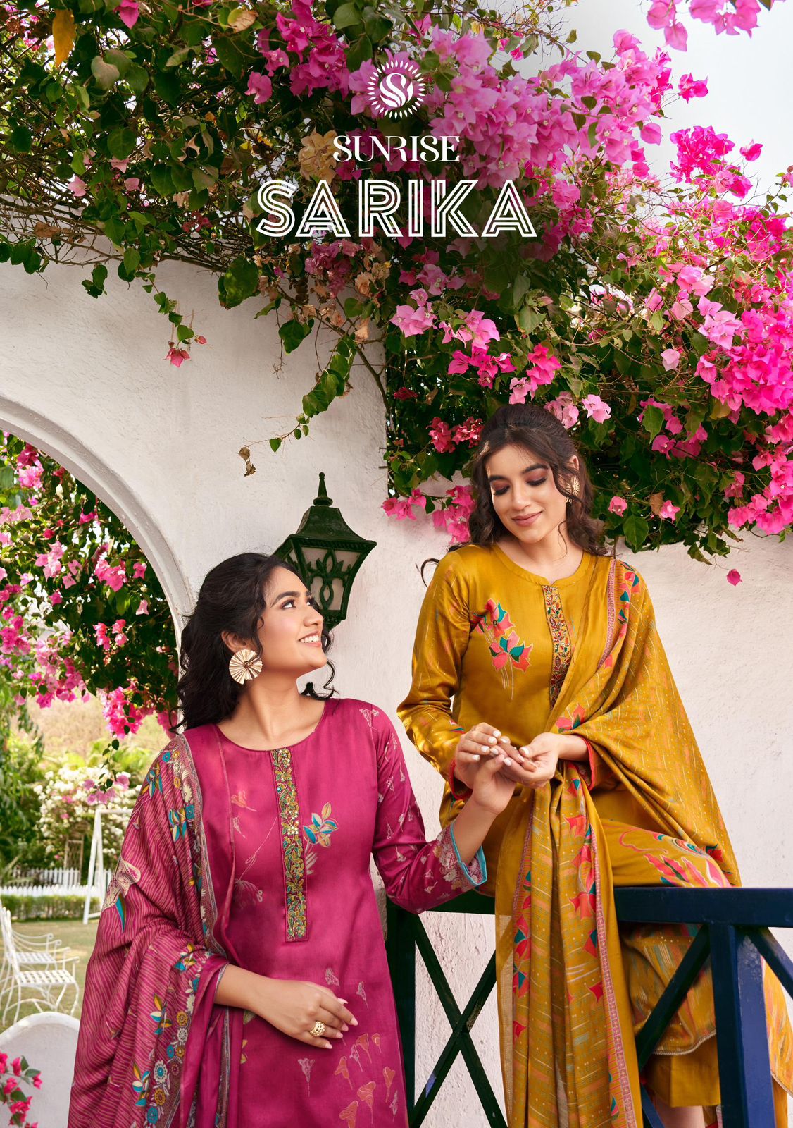Sarika Sunrise Jam Satin Pant Style Suits Wholesale Price