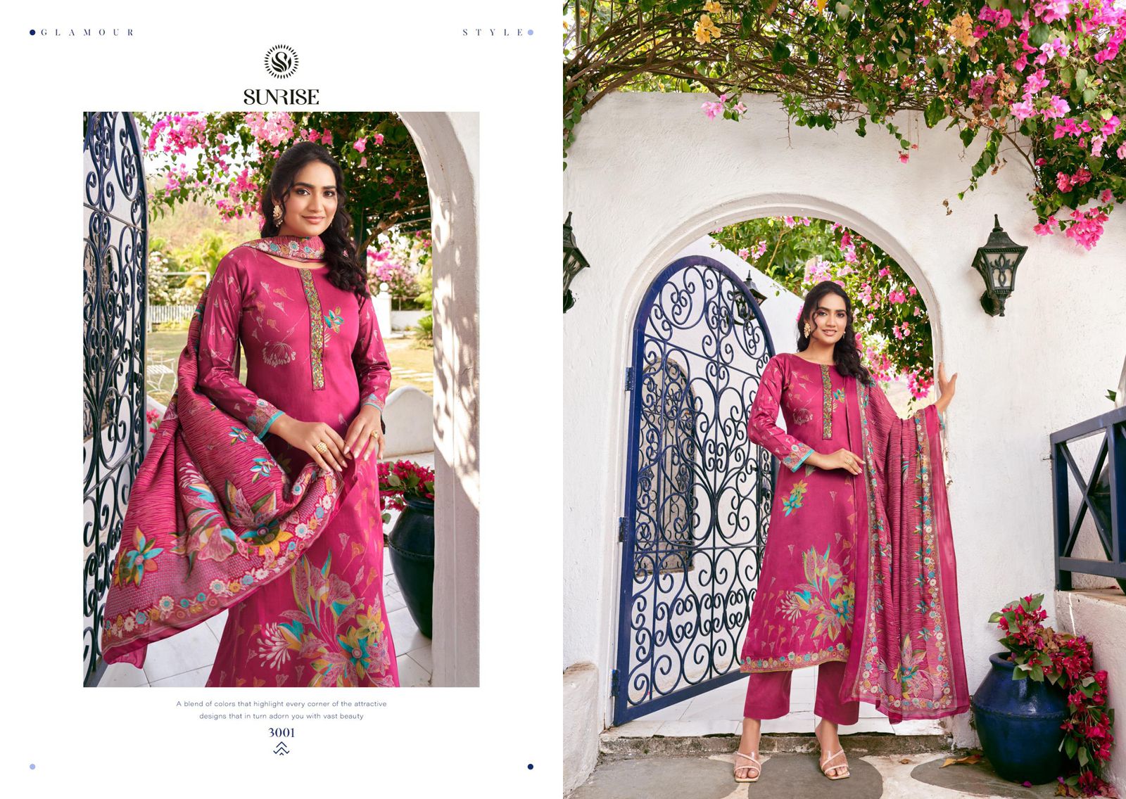 Sarika Sunrise Jam Satin Pant Style Suits Wholesale Price