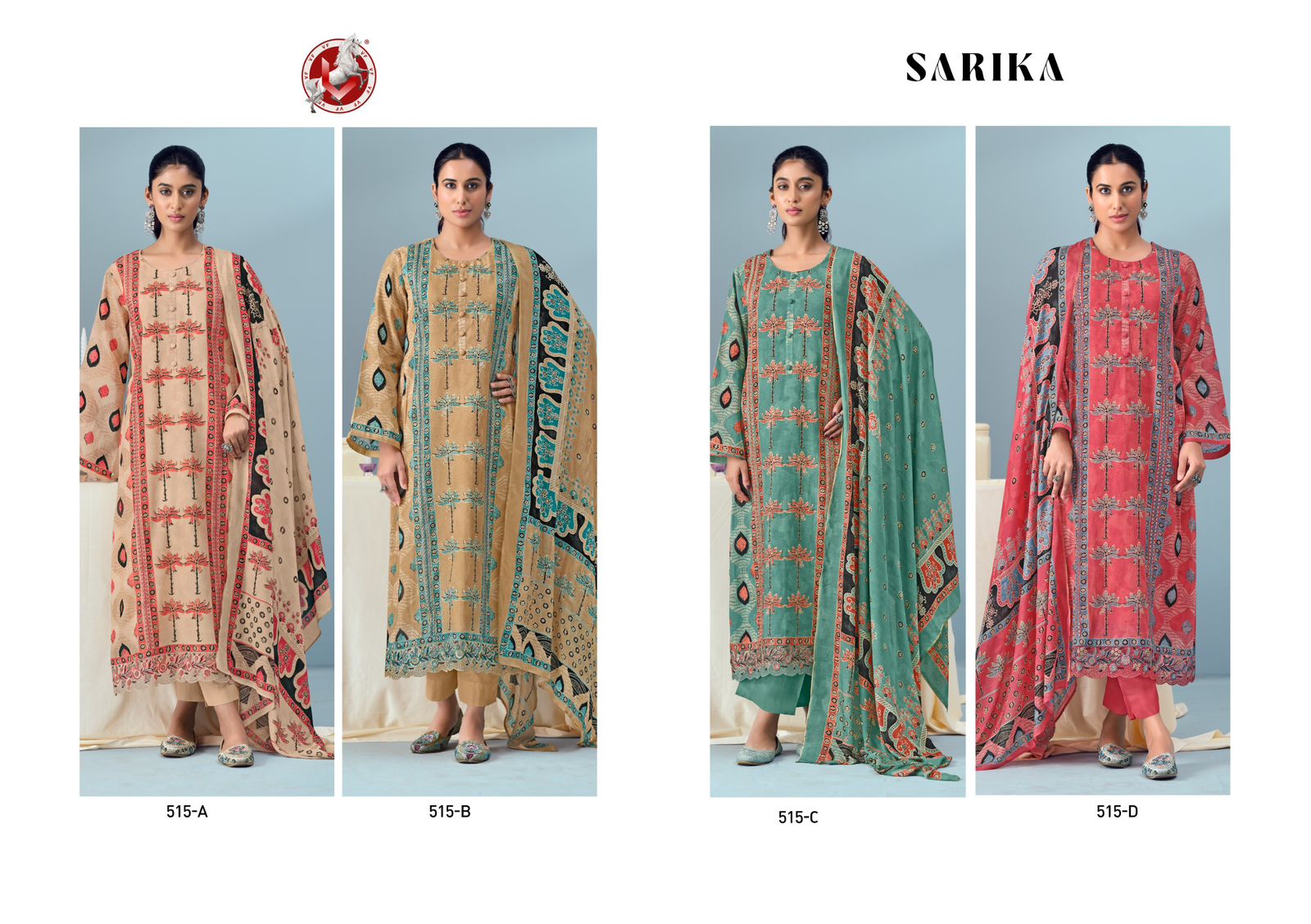 Sarika Vivek Mul Chanderi Pant Style Suits Wholesaler