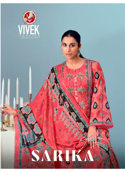Sarika Vivek Mul Chanderi Pant Style Suits Wholesaler