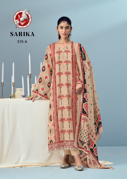 Sarika Vivek Mul Chanderi Pant Style Suits Wholesaler