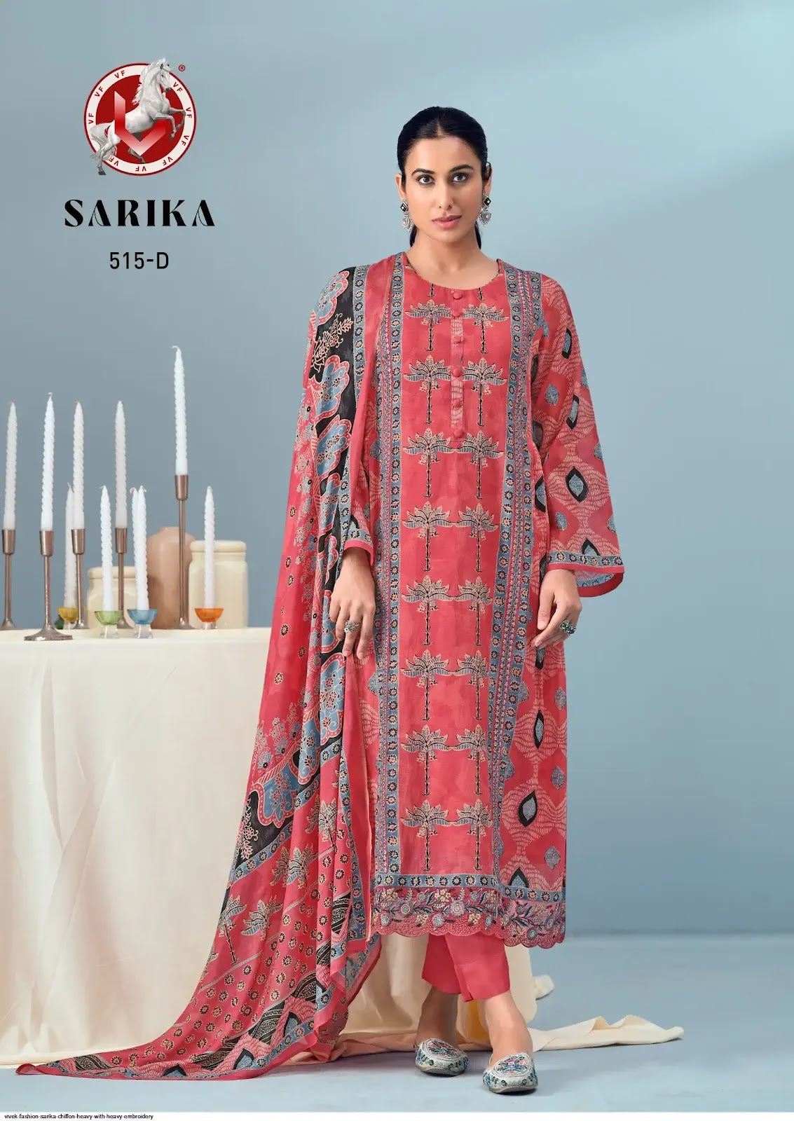 Sarika Vivek Mul Chanderi Pant Style Suits Wholesaler