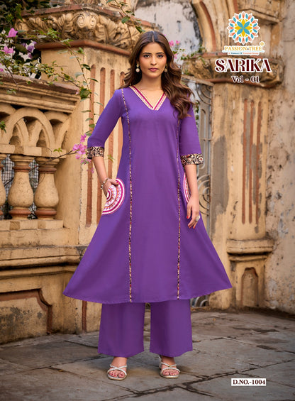 Sarika Vol 1 Passion Tree Cotton Dhabu Kurti Plazzo Set Supplier Ahmedabad
