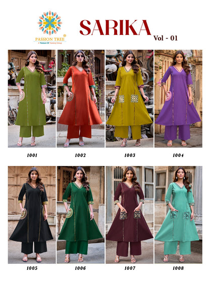 Sarika Vol 1 Passion Tree Cotton Dhabu Kurti Plazzo Set Supplier Ahmedabad
