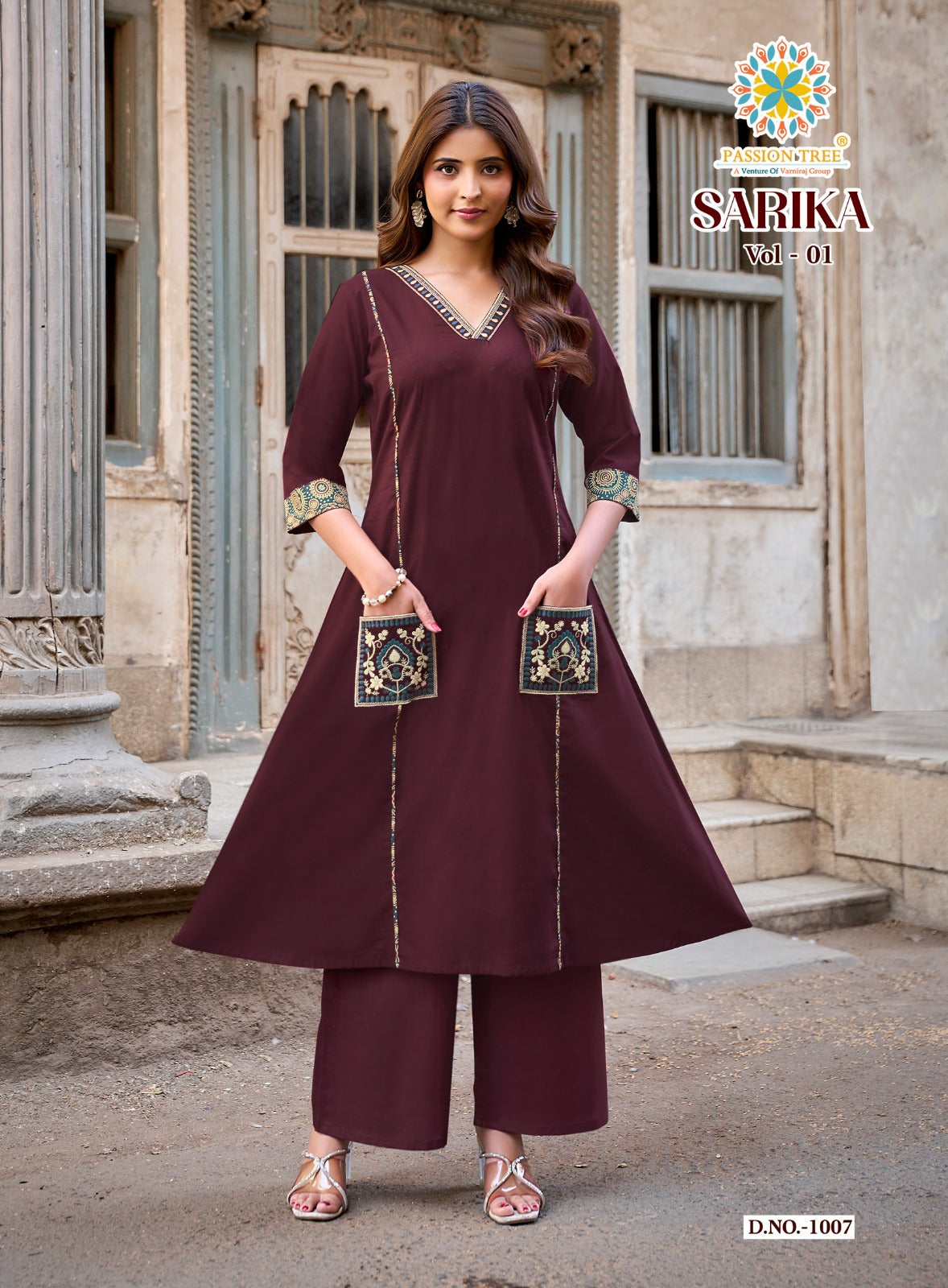Sarika Vol 1 Passion Tree Cotton Dhabu Kurti Plazzo Set Supplier Ahmedabad