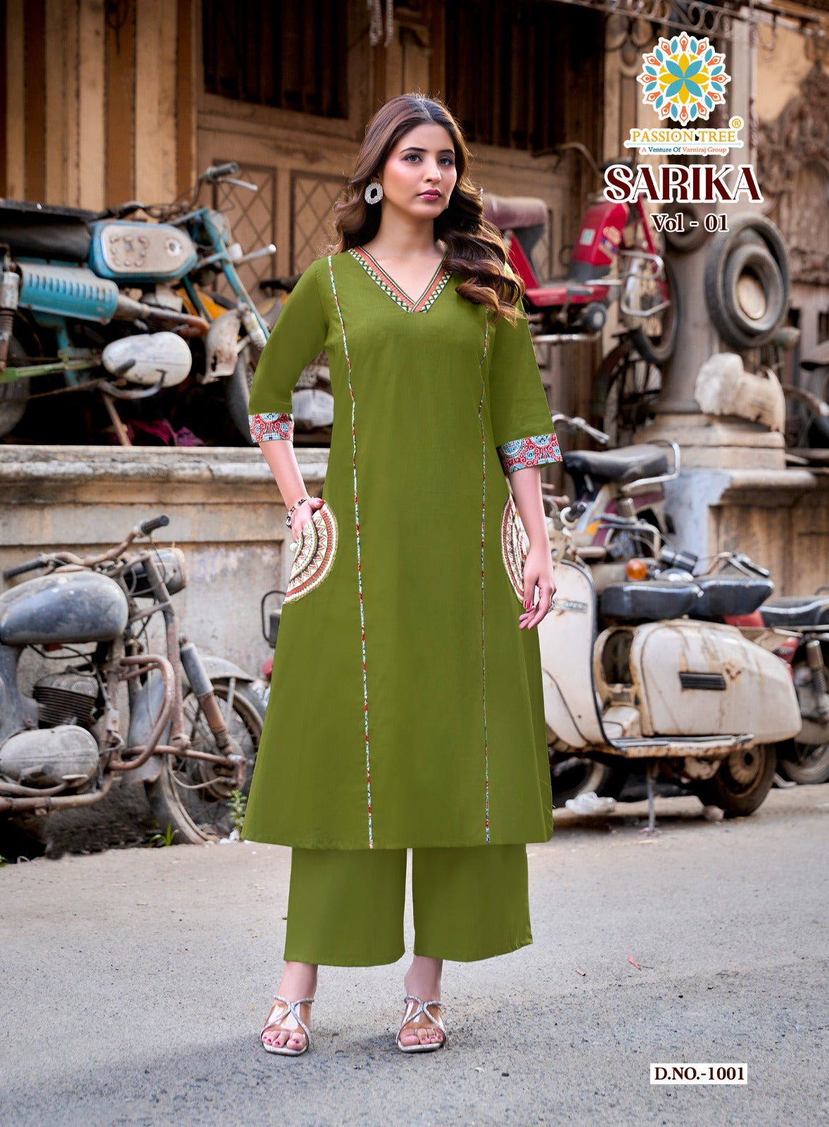 Sarika Vol 1 Passion Tree Cotton Dhabu Kurti Plazzo Set Supplier Ahmedabad