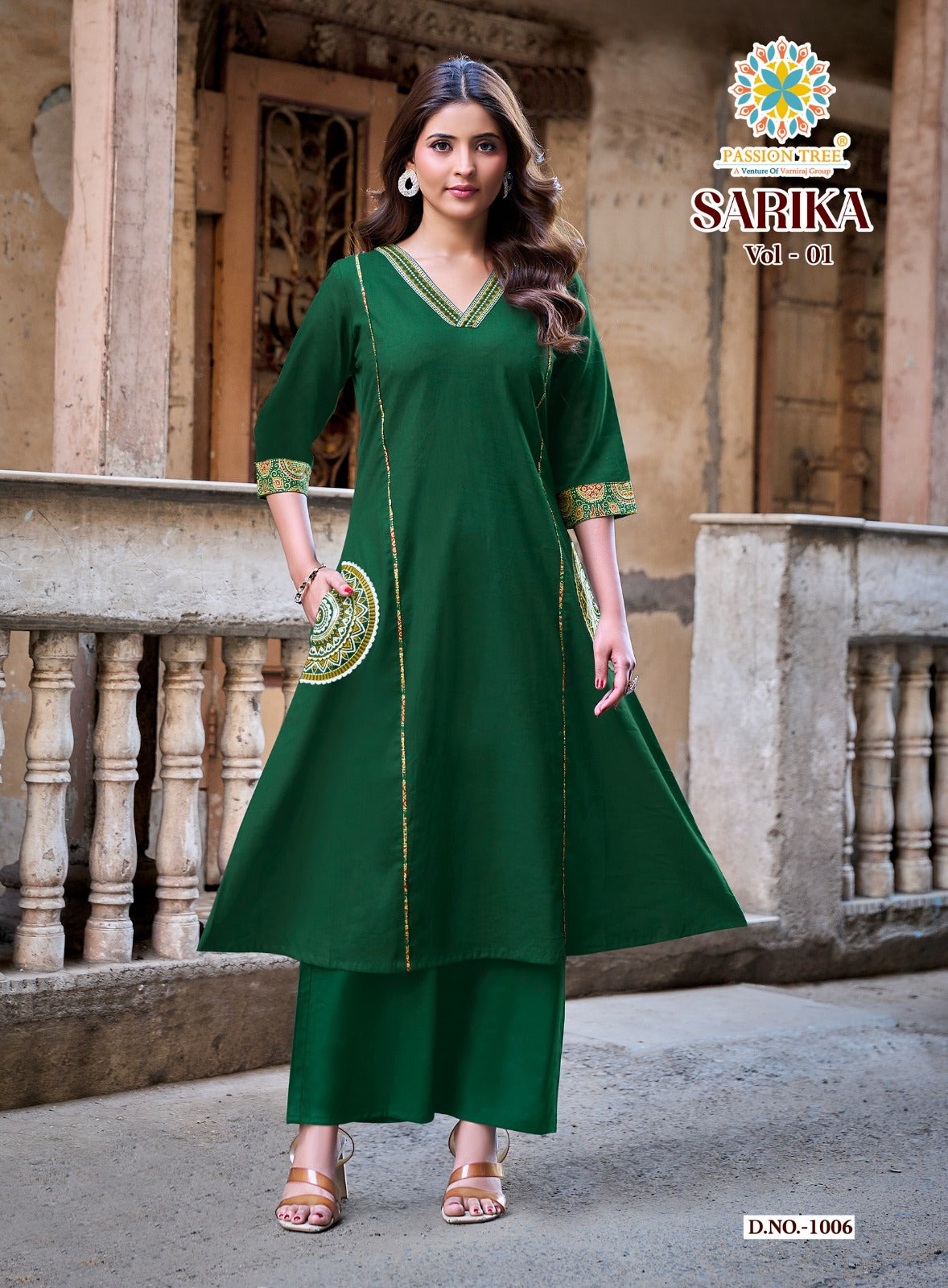 Sarika Vol 1 Passion Tree Cotton Dhabu Kurti Plazzo Set Supplier Ahmedabad