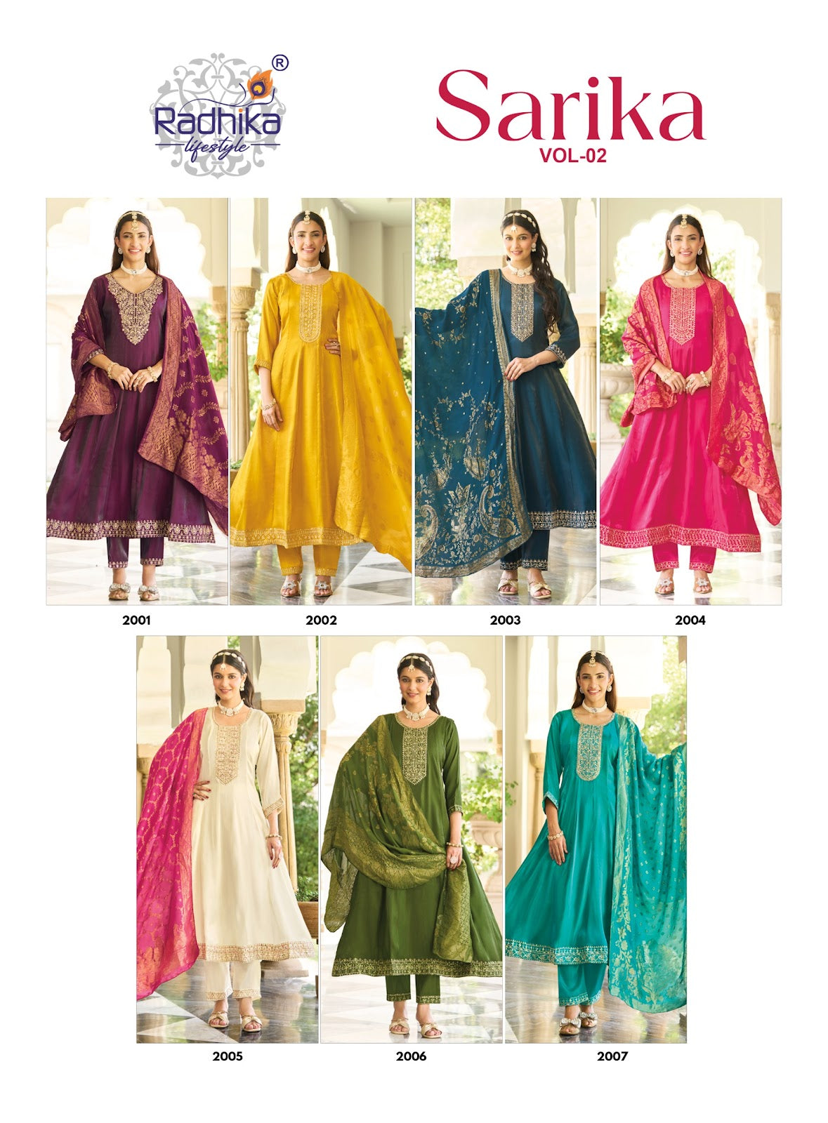 Sarika Vol 2 Radhika Lifestyle Roman Readymade Anarkali Suits Manufacturer Ahmedabad