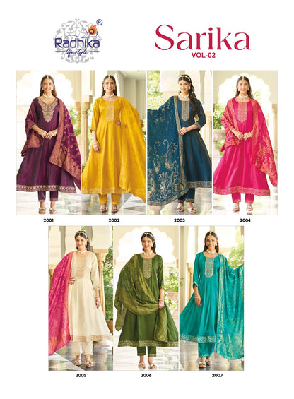 Sarika Vol 2 Radhika Lifestyle Roman Readymade Anarkali Suits Manufacturer Ahmedabad