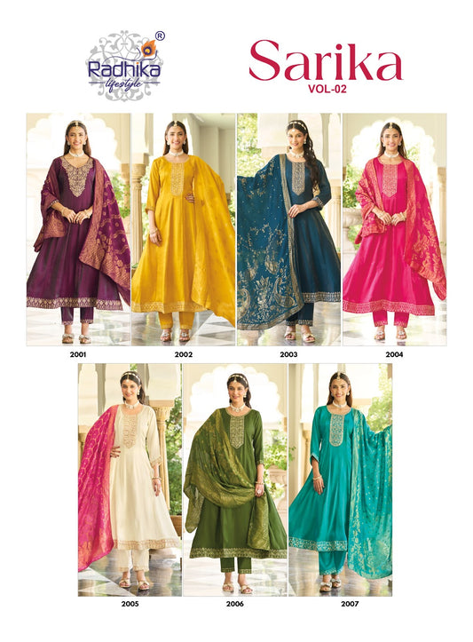 Sarika Vol 2 Radhika Lifestyle Roman Readymade Anarkali Suits Manufacturer Ahmedabad