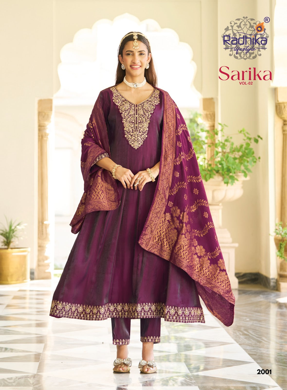 Sarika Vol 2 Radhika Lifestyle Roman Readymade Anarkali Suits Manufacturer Ahmedabad