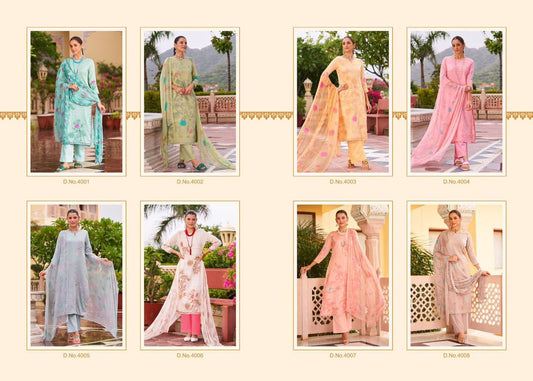 Sarika Vol 4 Salvi Fashion Jam Silk Pant Style Suits Supplier Ahmedabad