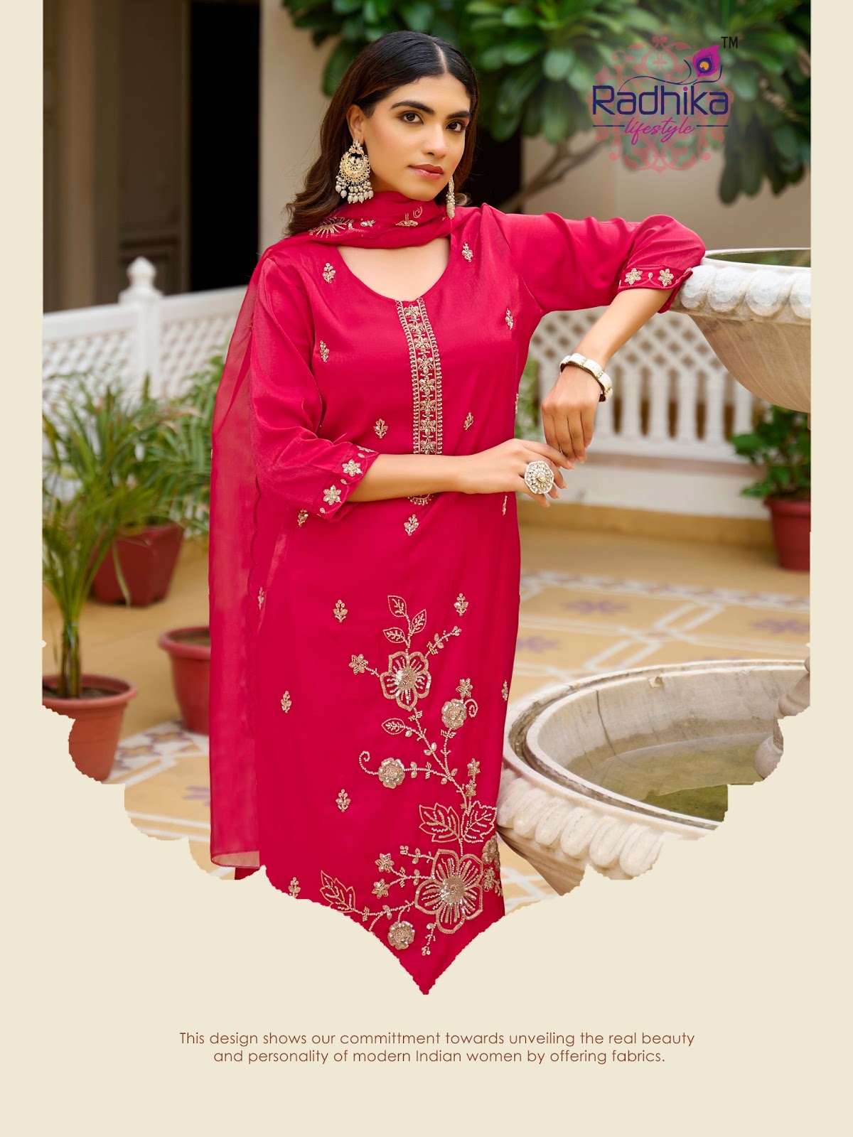 Sarin Vol 1 Radhika Lifestyle Glass Readymade Pant Style Suits Wholesale Rate