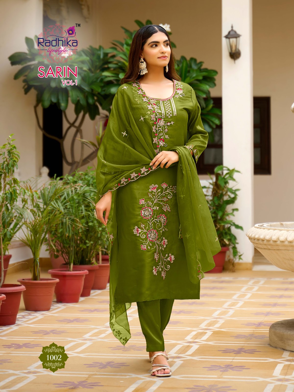 Sarin Vol 1 Radhika Lifestyle Glass Readymade Pant Style Suits Wholesale Rate
