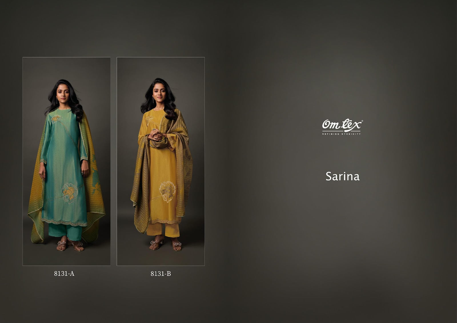 Sarina Omtex Tissue Silk Pant Style Suits Manufacturer Ahmedabad