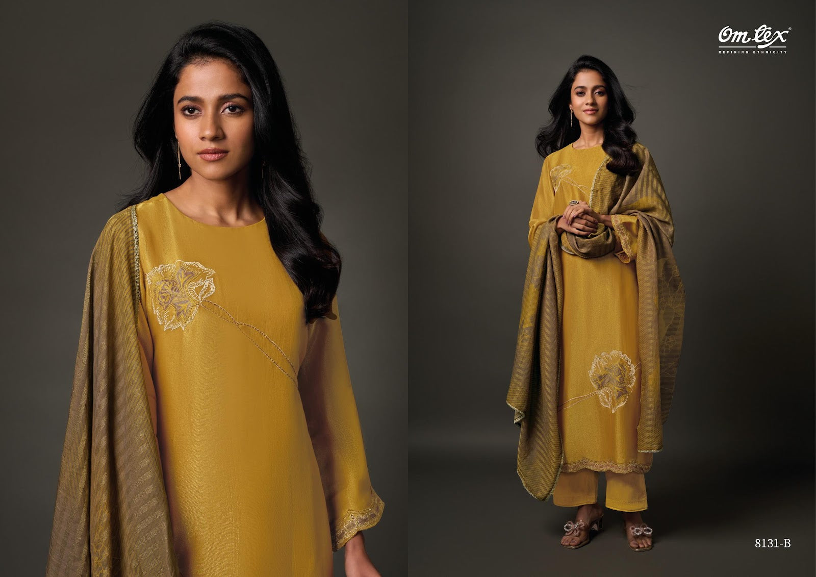 Sarina Omtex Tissue Silk Pant Style Suits Manufacturer Ahmedabad