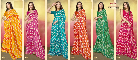 Sarina Vallabhi Prints Georgette Sarees Exporter India