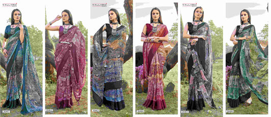 Sariska Vol 7 Vallabhi Prints Georgette Sarees Wholesale Price