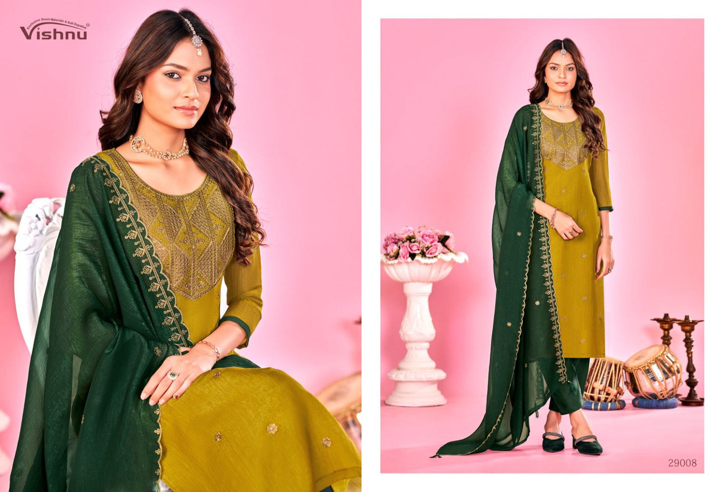 Sarista Vol 2 Vishnu Impex Silk Pant Style Suits Wholesale Price