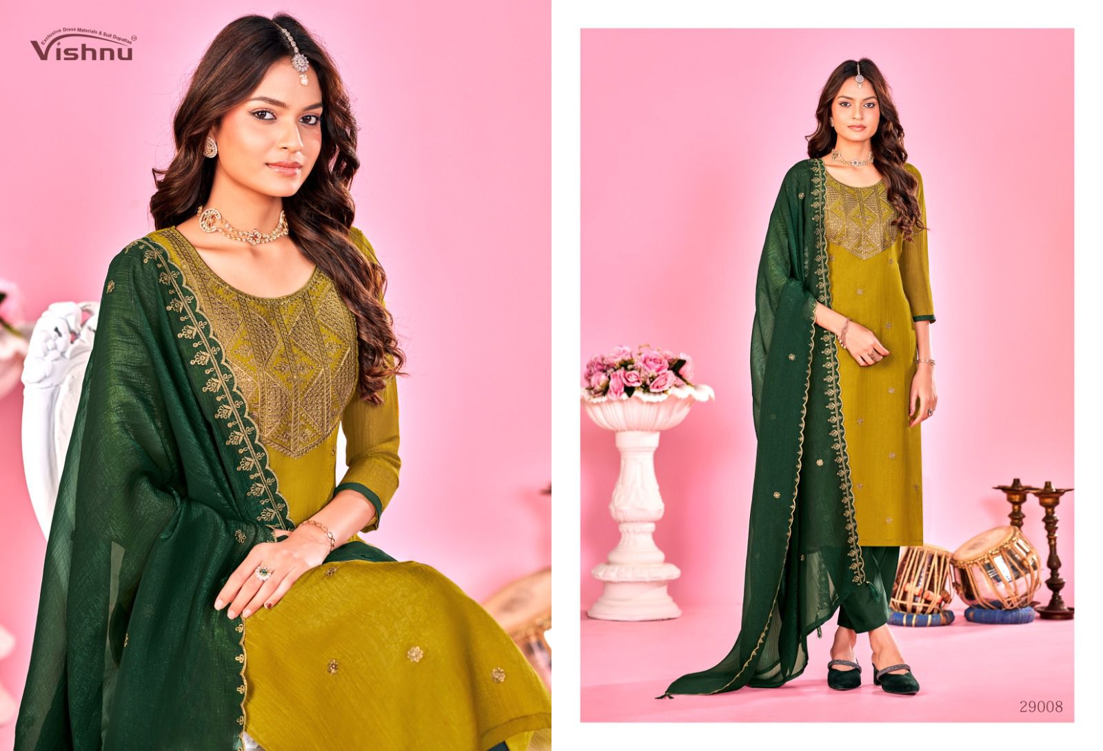 Sarista Vol 2 Vishnu Impex Silk Pant Style Suits Wholesale Price