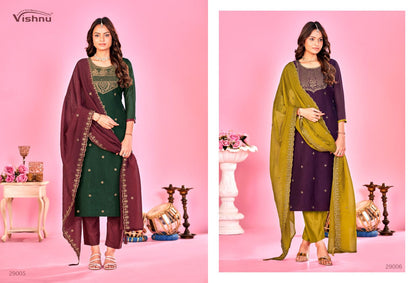 Sarista Vol 2 Vishnu Impex Silk Pant Style Suits Wholesale Price