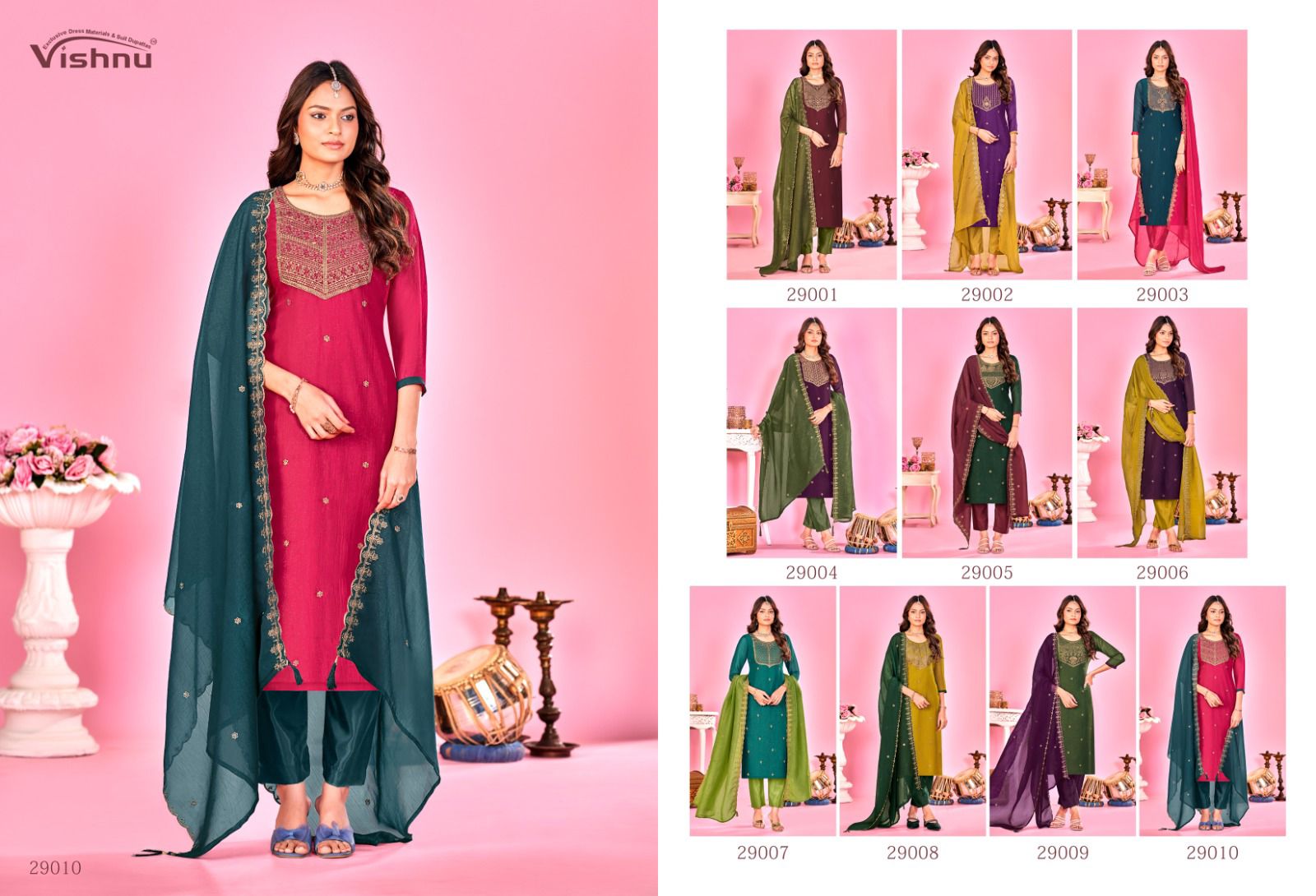 Sarista Vol 2 Vishnu Impex Silk Pant Style Suits Wholesale Price