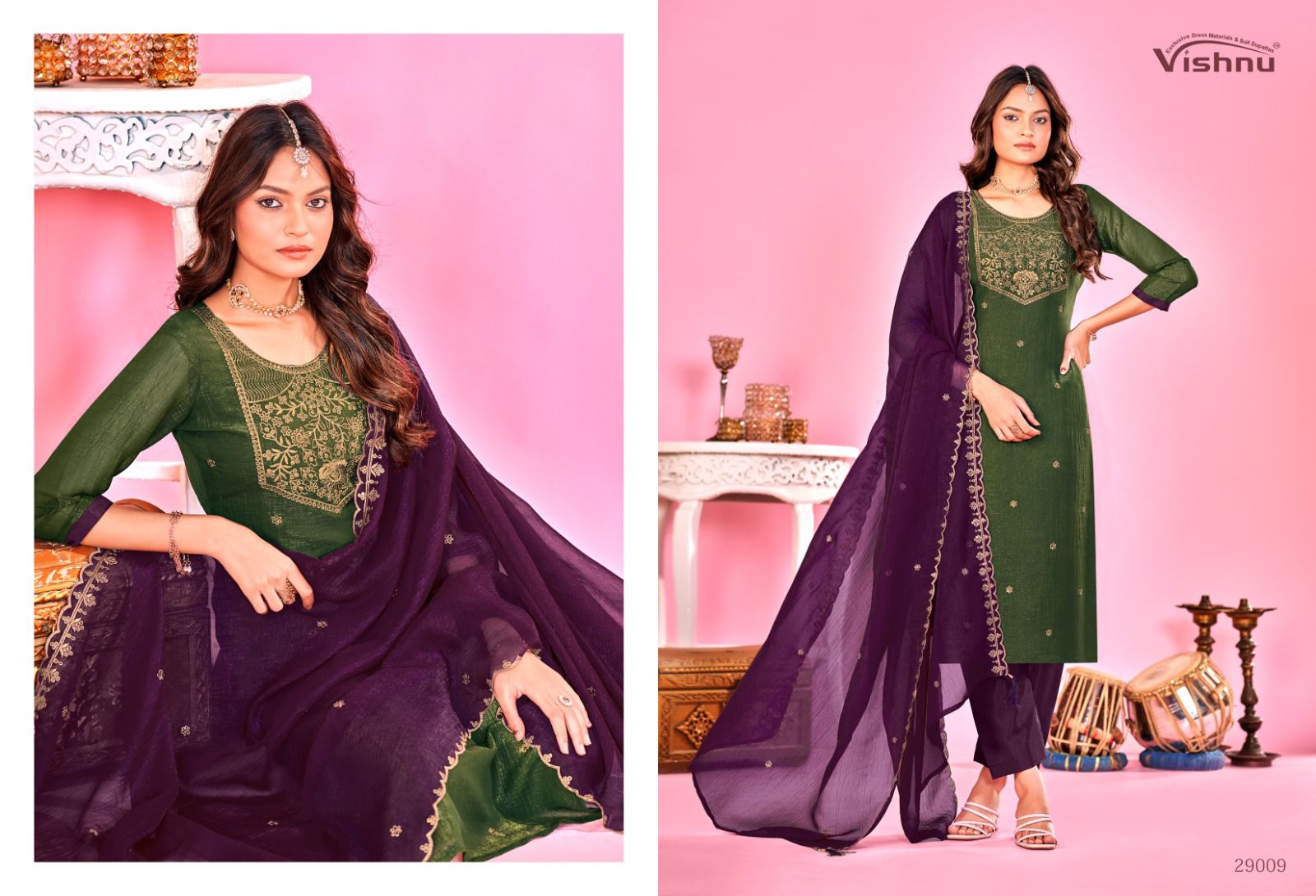 Sarista Vol 2 Vishnu Impex Silk Pant Style Suits Wholesale Price