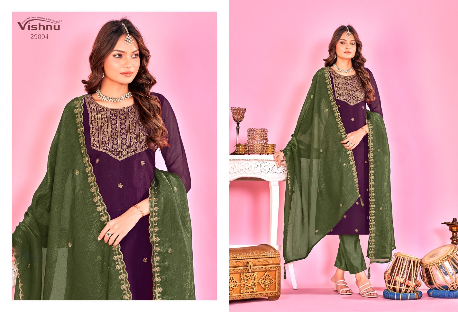 Sarista Vol 2 Vishnu Impex Silk Pant Style Suits Wholesale Price