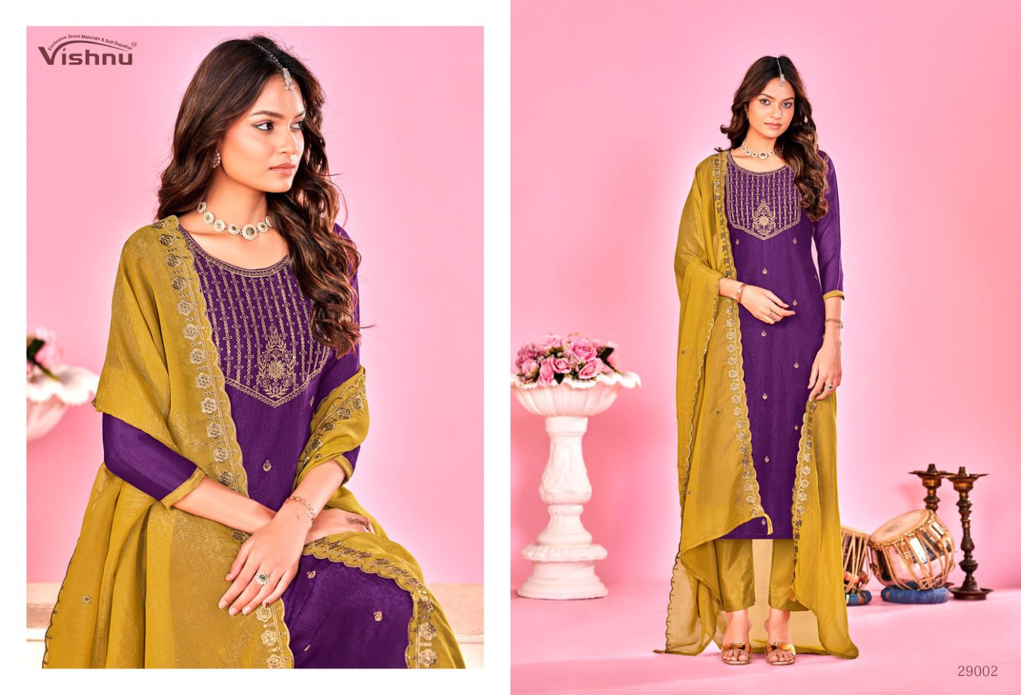 Sarista Vol 2 Vishnu Impex Silk Pant Style Suits Wholesale Price
