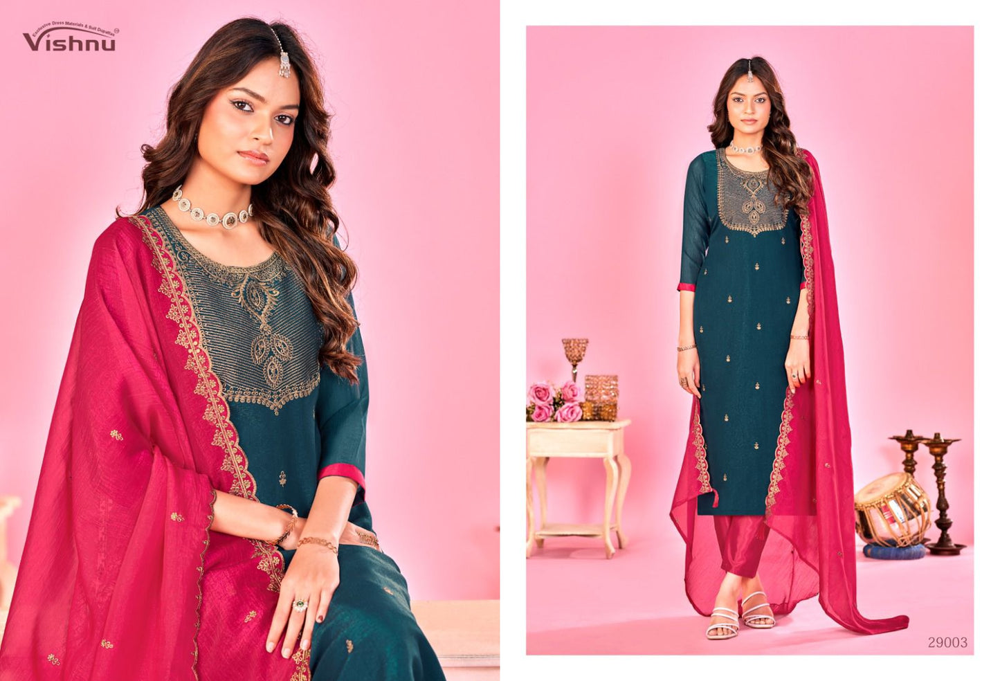 Sarista Vol 2 Vishnu Impex Silk Pant Style Suits Wholesale Price