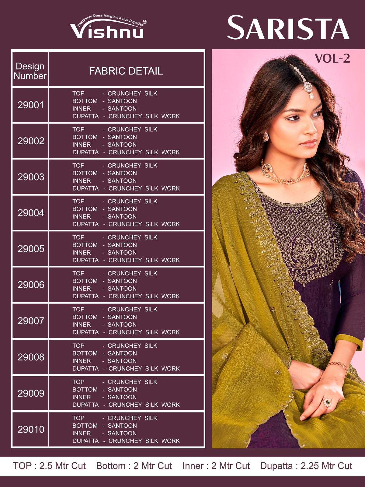 Sarista Vol 2 Vishnu Impex Silk Pant Style Suits Wholesale Price