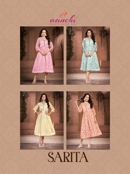 Sarita Aanchi Georgette One Piece Wholesale Price