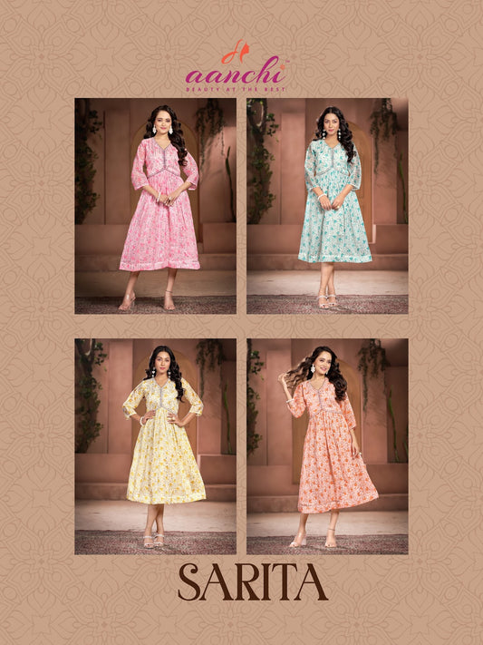 Sarita Aanchi Georgette One Piece Wholesale Price